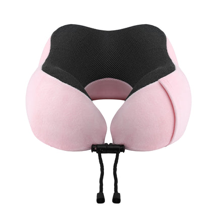 Wanderlite Travel Pillow for Airplanes Memory Foam Neck Pillows for Traveling, Soft & Washable Cover with Storage Bag, Portable Plane Accessories for Airplanes Offices Cars, Pink 3