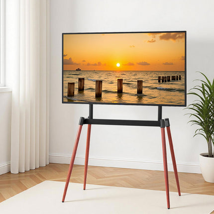 Artiss TV Stand 32-75 inch LED LCD Screen Wooden Floor Easel Height Adjustable 8