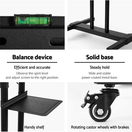 Artiss Mobile TV Stand for 23"-65" TVs Mount Bracket Portable Solid Trolley Cart 6