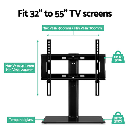 Artiss TV Stand Mount Bracket for 32"-55" LED LCD Swivel Tabletop Desktop Plasma 6