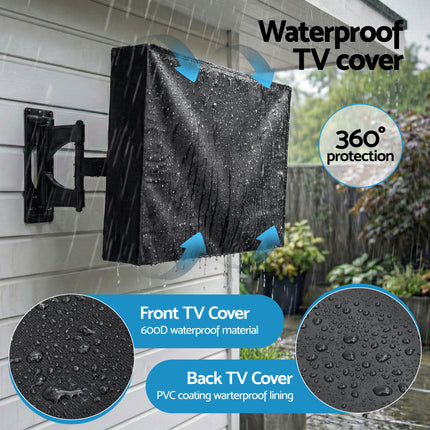 Artiss 40-43 Inch TV Cover Waterproof Outdoor Patio Flat Television Protector 7