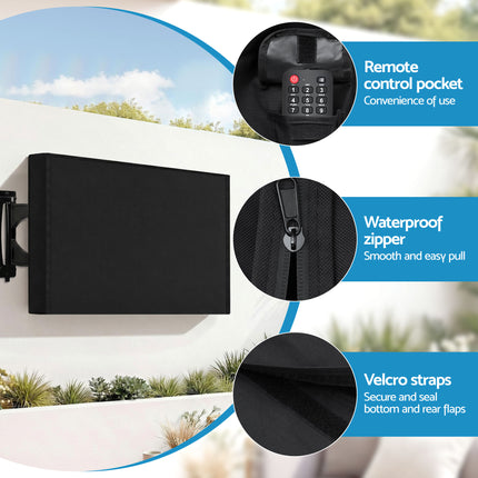 Artiss 40-43 Inch TV Cover Waterproof Outdoor Patio Flat Television Protector 9