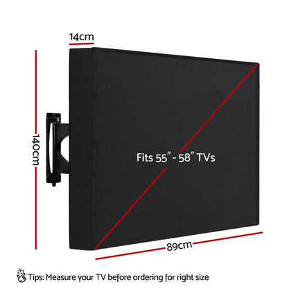 Artiss 55-58 Inch TV Cover Waterproof Outdoor Patio Flat Television Protector 3