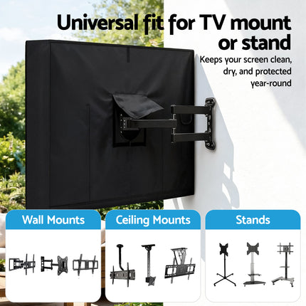 Artiss 55-58 Inch TV Cover Waterproof Outdoor Patio Flat Television Protector 5
