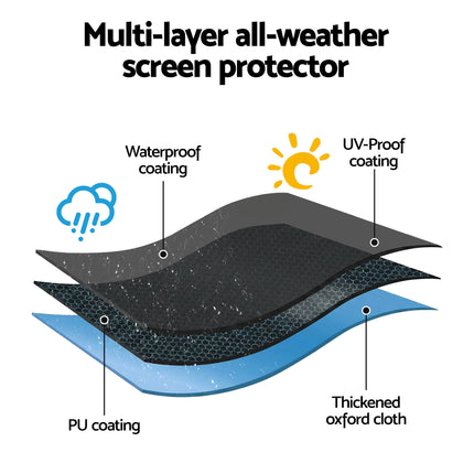 Artiss 55-58 Inch TV Cover Waterproof Outdoor Patio Flat Television Protector 6