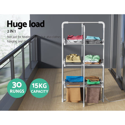 Devanti Electric Heated Towel Rail Rack 30 Bars Foldable Clothes Dry Warmer 5