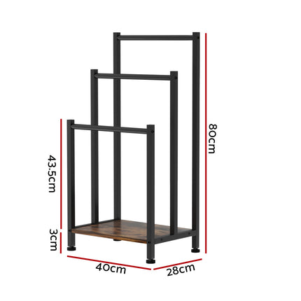 3 Tier Towel Rack Rail Freestanding Holder Bathroom Organizer Laundry Drying Bar 2