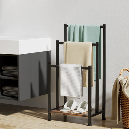 3 Tier Towel Rack Rail Freestanding Holder Bathroom Organizer Laundry Drying Bar 5