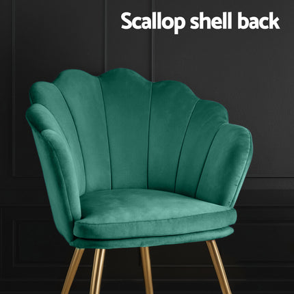 Artiss Armchair Velvet Green Callista 8