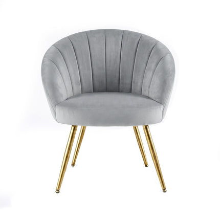 Artiss Armchair Velvet Grey Eloise 4