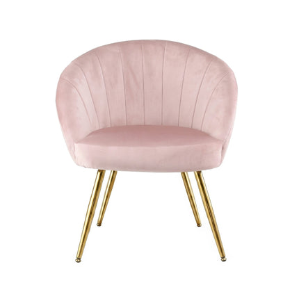 Artiss Armchair Velvet Pink Eloise 4