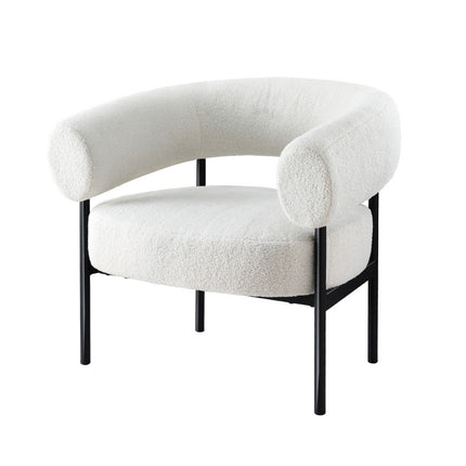 Artiss Armchair Accent Chair Curved Boucle White 7