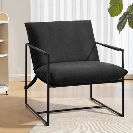 Artiss Armchair Lounge Chair Sling Black 8
