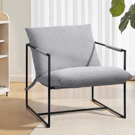 Artiss Armchair Lounge Chair Sling Grey 8