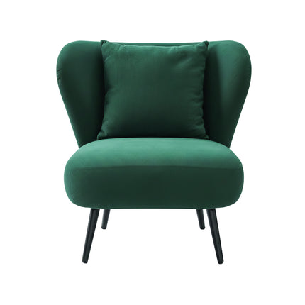 Artiss Armchair Accent Chair Lounge Tub Sofa Couch Corduroy Velvet Green 3