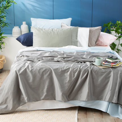 500 TC Bamboo Cotton Pewter Split Head Queen Sheet Set by Park Avenue 2