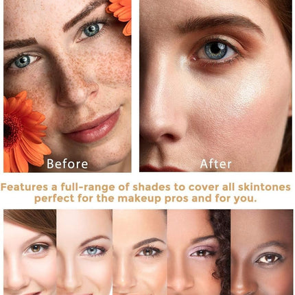 ReviGLam TLM Colour Changing Liquid Foundation Hides Wrinkles & Lines, BB Cream Makeup Base Concealer Cover Moisturizing Fluid for all Skin Tone SPF15, Pack of 2 5