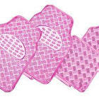 VENOM 4-Piece Car Mat - PINK [Rubber/Aluminium Look]