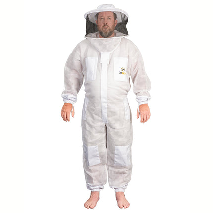 Beekeeping Bee Full Suit 3 Layer Mesh Ultra Cool Ventilated Round Head Beekeeping Protective Gear SIZE M