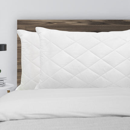 Royal Comfort Luxury Bamboo Blend Quilted Pillow Twin Pack Extra Fill Support 3