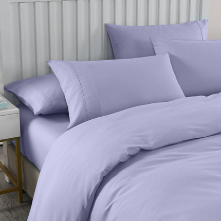 Royal Comfort 2000TC Quilt Cover Set Bamboo Cooling Hypoallergenic Breathable - King - Lilac Grey 2