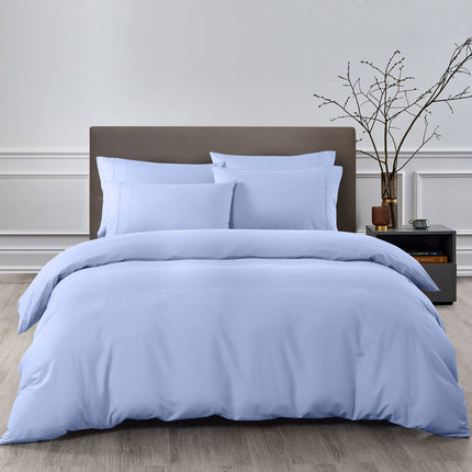 Royal Comfort 2000TC 6 Piece Bamboo Sheet & Quilt Cover Set Cooling Breathable - King - Light Blue 2