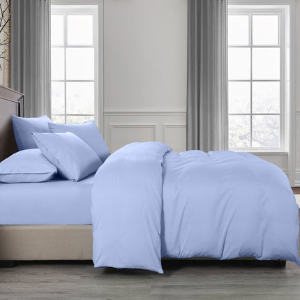 Royal Comfort 2000TC 6 Piece Bamboo Sheet & Quilt Cover Set Cooling Breathable - King - Light Blue 4