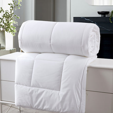 Royal Comfort 260GSM Deluxe Eco-Silk Touch Quilt 100% Cotton Cover - Double - White 5