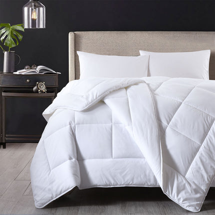 Royal Comfort 260GSM Deluxe Eco-Silk Touch Quilt 100% Cotton Cover - Double - White 7