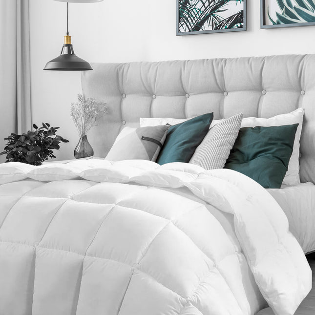 Casa Decor Silk Touch Quilt 360GSM All Seasons Antibacterial Hypoallergenic - Single - White 2