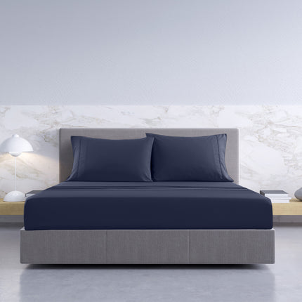 Royal Comfort 1000TC Hotel Grade Bamboo Cotton Sheets Pillowcases Set Ultrasoft - Queen - Royal Blue 3