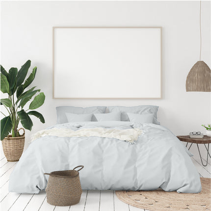 Balmain 1000 Thread Count Hotel Grade Bamboo Cotton Quilt Cover Pillowcases Set - King - Cool Grey 2