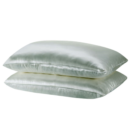Royal Comfort Mulberry Soft Silk Hypoallergenic Pillowcase Twin Pack 51 x 76cm - Sage 3