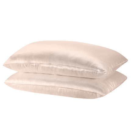 Royal Comfort Mulberry Soft Silk Hypoallergenic Pillowcase Twin Pack 51 x 76cm - Champagne Pink 3
