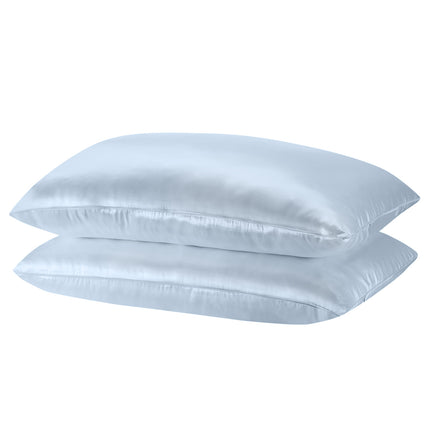Royal Comfort Mulberry Soft Silk Hypoallergenic Pillowcase Twin Pack 51 x 76cm - Soft Blue 3