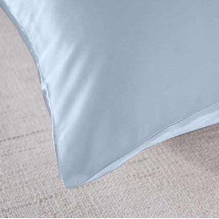 Royal Comfort Mulberry Soft Silk Hypoallergenic Pillowcase Twin Pack 51 x 76cm - Soft Blue 5