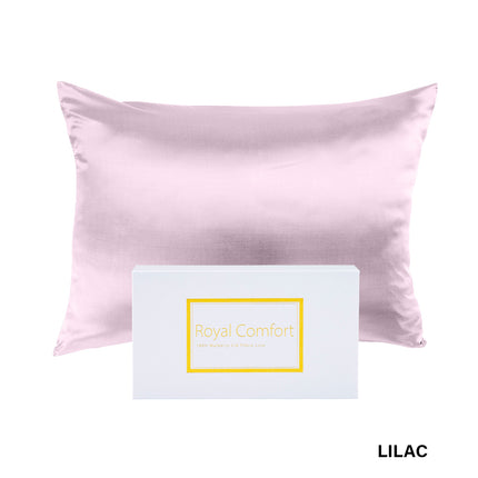 Royal Comfort Pure Silk Pillow Case 100% Mulberry Silk Hypoallergenic Pillowcase - Lilac 7