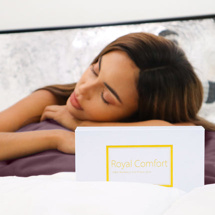 Royal Comfort Pure Silk Pillow Case 100% Mulberry Silk Hypoallergenic Pillowcase - Malaga Wine 5