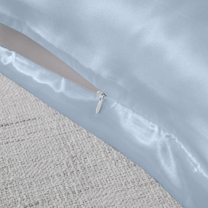 Royal Comfort Pure Silk Pillow Case 100% Mulberry Silk Hypoallergenic Pillowcase - Soft Blue 4