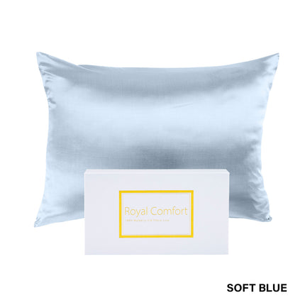 Royal Comfort Pure Silk Pillow Case 100% Mulberry Silk Hypoallergenic Pillowcase - Soft Blue 7