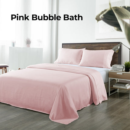 Royal Comfort Bamboo Blended Sheet & Pillowcases Set 1000TC Ultra Soft Bedding - Queen - Bubble Bath 5