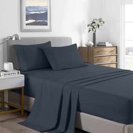 Royal Comfort 2000 Thread Count Bamboo Cooling Sheet Set Ultra Soft Bedding - Double - Charcoal 2