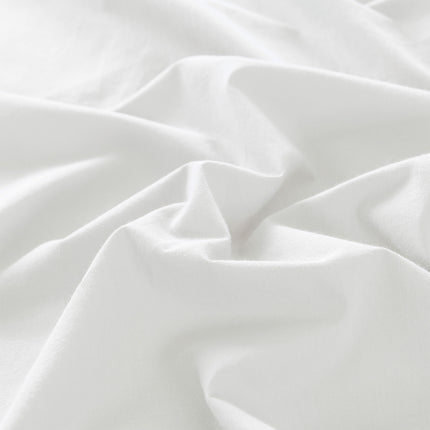 Royal Comfort Vintage Washed 100% Cotton Sheet Set Fitted Flat Sheet Pillowcases - King - White 7
