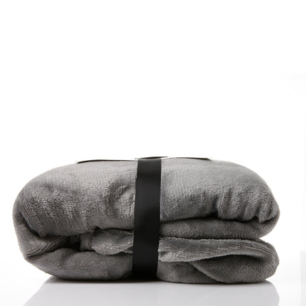 Royal Comfort Snug Hoodie Nightwear Super Soft Reversible Coral Fleece 750GSM - Grey 5