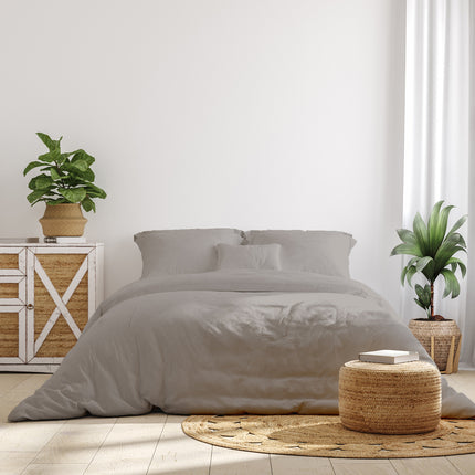 Royal Comfort 1000 Thread Count Bamboo Cotton Sheet and Quilt Cover Complete Set - King - Dove 4