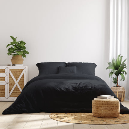 Royal Comfort 1000 Thread Count Bamboo Cotton Sheet and Quilt Cover Complete Set - King - Charcoal 3