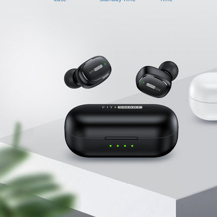 FitSmart In Ear Buds with Charging Case Portable Wireless Black 2