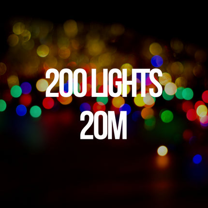 Milano Decor Outdoor LED Plug In Fairy Lights - Multicoloured - 200 Lights 10