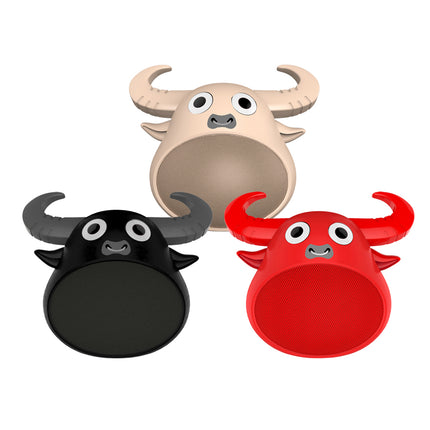 Fitsmart Bluetooth Animal Face Speaker Portable Wireless Stereo Sound - Khaki 10