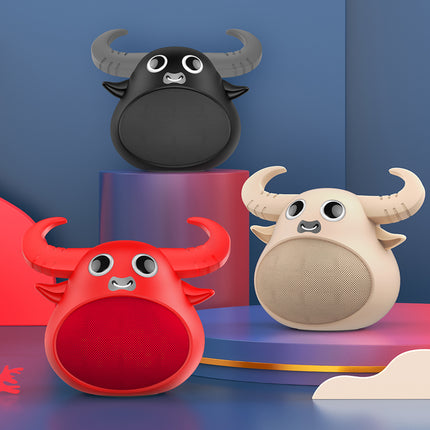 Fitsmart Bluetooth Animal Face Speaker Portable Wireless Stereo Sound - Khaki 2
